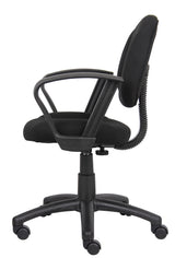 Boss Black Deluxe Posture Chair w/Loop Arms (B317-BK) Each