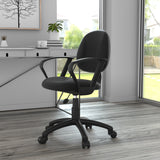 Boss Black Deluxe Posture Chair w/Loop Arms (B317-BK) Each