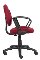 Boss Burgundy Deluxe Posture Chair w/Loop Arms (B317-BY) Each