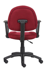 Boss Burgundy Deluxe Posture Chair w/Loop Arms (B317-BY) Each