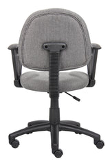 Boss Gray Deluxe Posture Chair w/Loop Arms (B317-GY) Each