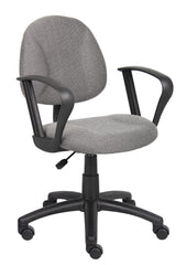 Boss Gray Deluxe Posture Chair w/Loop Arms (B317-GY) Each