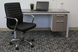 Boss Retro Task Chair with Chrome Fixed Arms (B436C-CP) Each