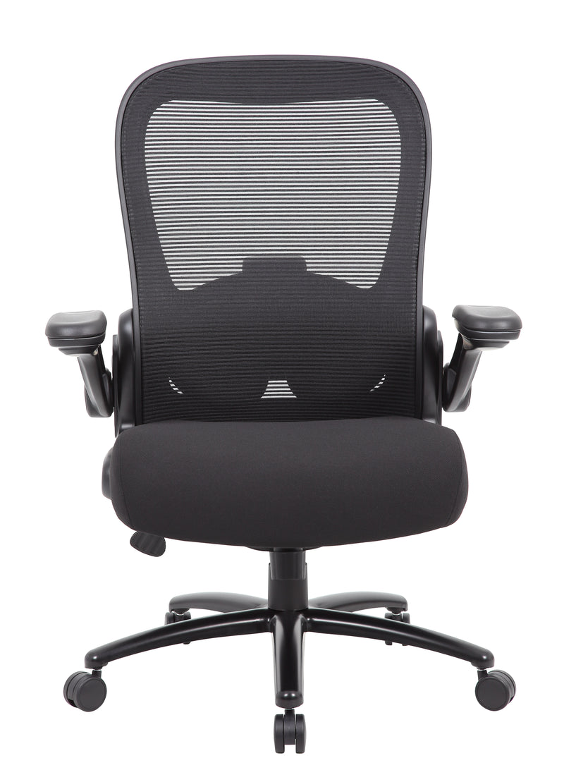 Boss Mesh Heavy Duty Flip Arm Task Chair, 400 lb Weight Capacity (B601-BK) Each