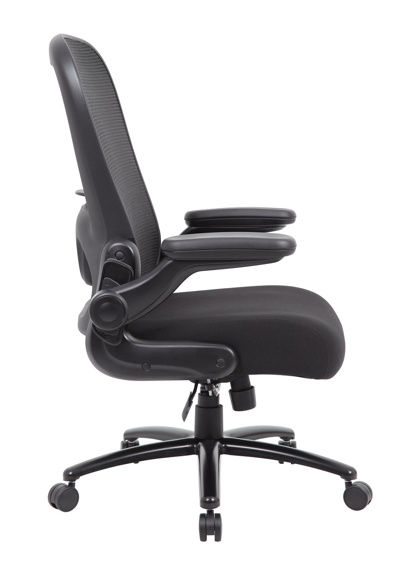 Boss Mesh Heavy Duty Flip Arm Task Chair, 400 lb Weight Capacity (B601-BK) Each