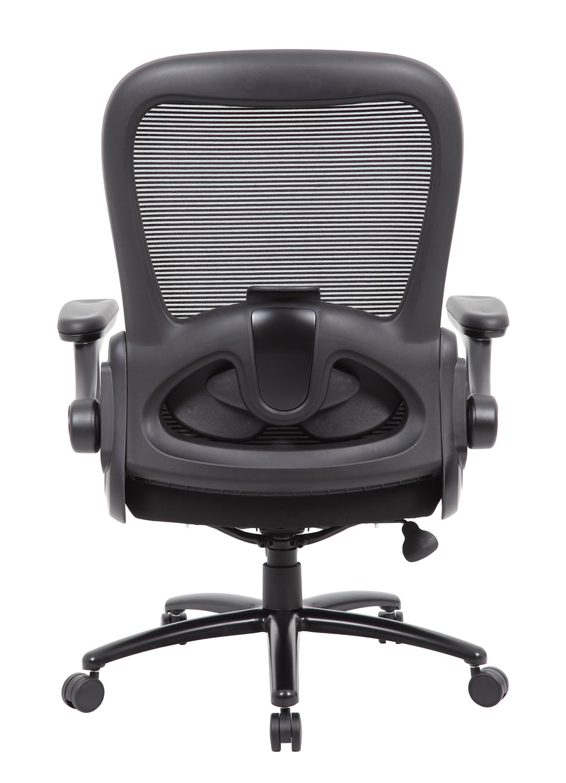 Boss Mesh Heavy Duty Flip Arm Task Chair, 400 lb Weight Capacity (B601-BK) Each
