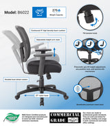 Boss Contract Mesh Task Chair, Synchro-Tilt Mechanism (B6022) Each