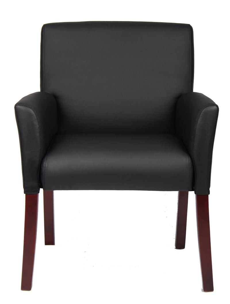 Boss Box Arm Guest, Accent or Dining Chair w/Mahogany Finish  (B619) Each