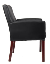 Boss Box Arm Guest, Accent or Dining Chair w/Mahogany Finish  (B619) Each