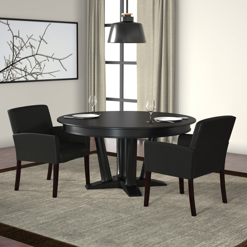 Boss Box Arm Guest, Accent or Dining Chair w/Mahogany Finish  (B619) Each