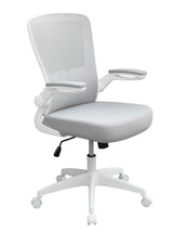 Boss Gray Mesh, Flip Arm, Task Chair, White Frame (B6366WT-GY) Each