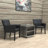 Boss Box Arm Guest, Accent or Dining Chair w/Black Base (B639-BK) Each