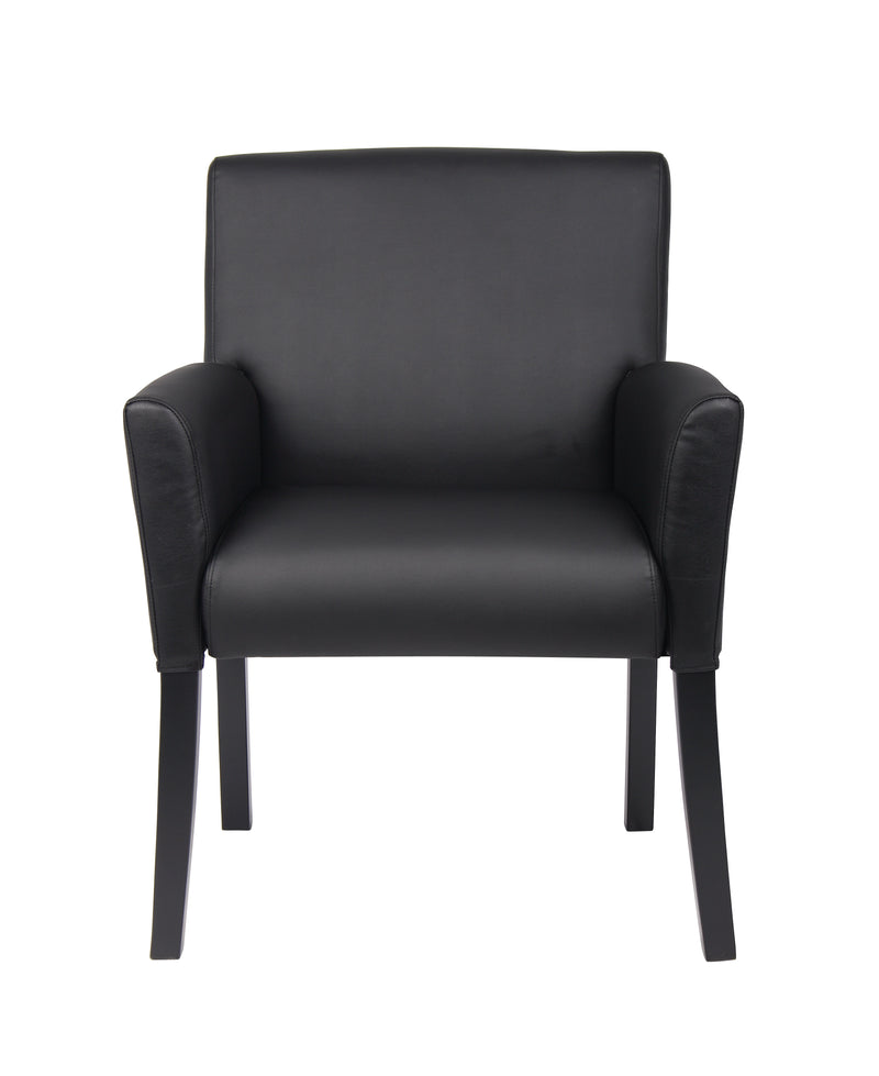 Boss Box Arm Guest, Accent or Dining Chair w/Black Base (B639-BK) Each