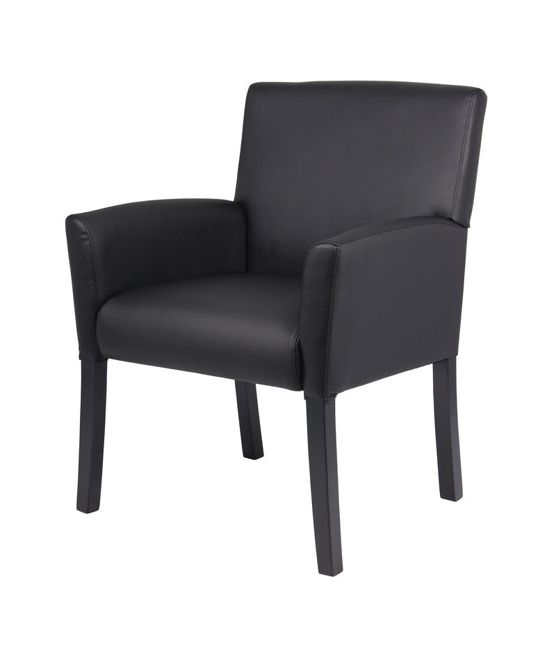 Boss Box Arm Guest, Accent or Dining Chair w/Black Base (B639-BK) Each