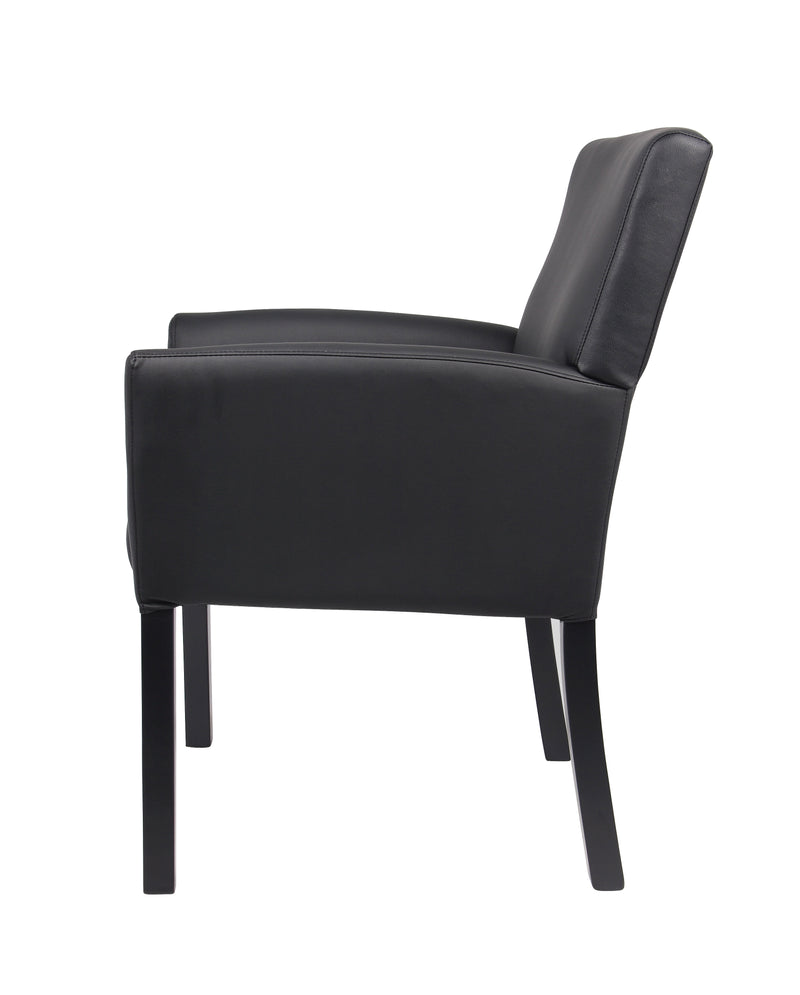 Boss Box Arm Guest, Accent or Dining Chair w/Black Base (B639-BK) Each