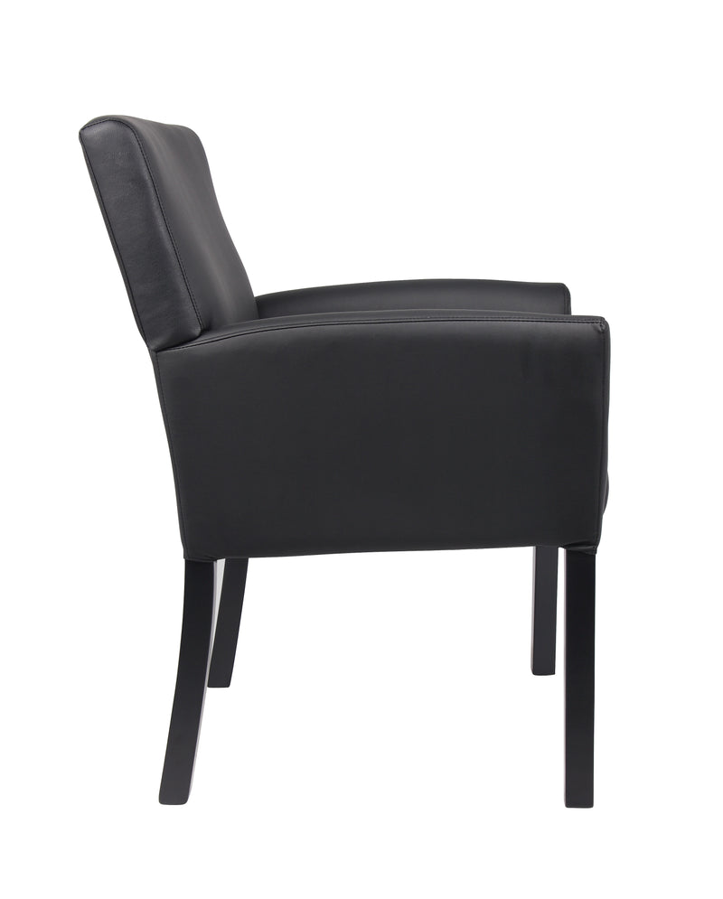 Boss Box Arm Guest, Accent or Dining Chair w/Black Base (B639-BK) Each
