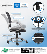 Boss Mesh Back w/Pewter Finish Task Chair (B6406) Each