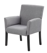 Boss Box Arm Guest, Accent or Dining Chair w/Black Base (B659-MG) Each