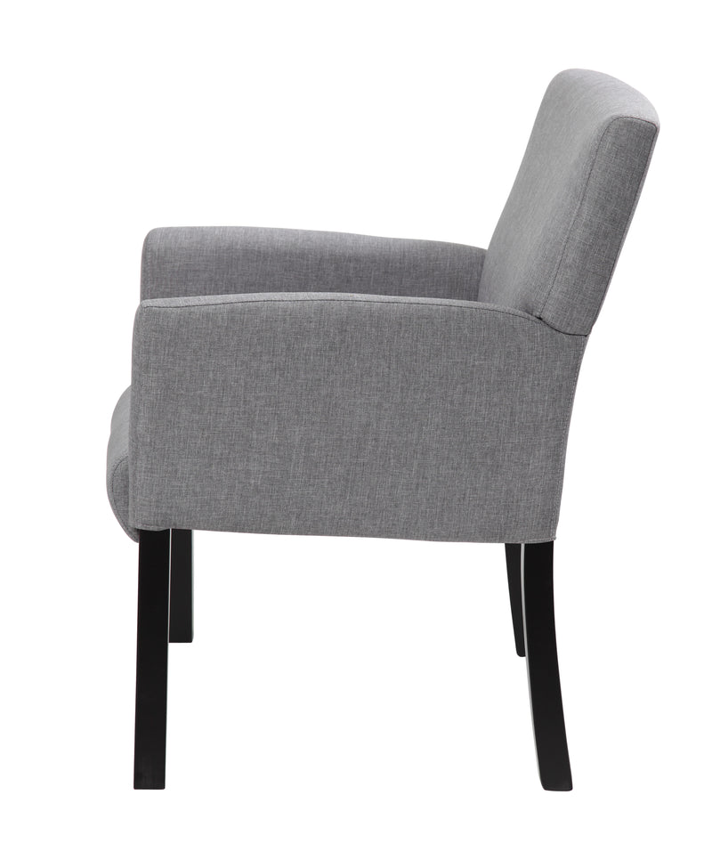 Boss Box Arm Guest, Accent or Dining Chair w/Black Base (B659-MG) Each