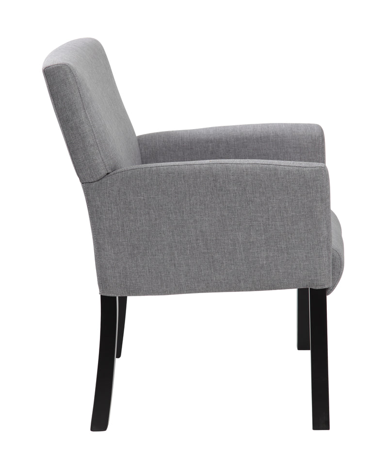 Boss Box Arm Guest, Accent or Dining Chair w/Black Base (B659-MG) Each