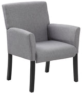 Boss Box Arm Guest, Accent or Dining Chair w/Black Base (B659-MG) Each
