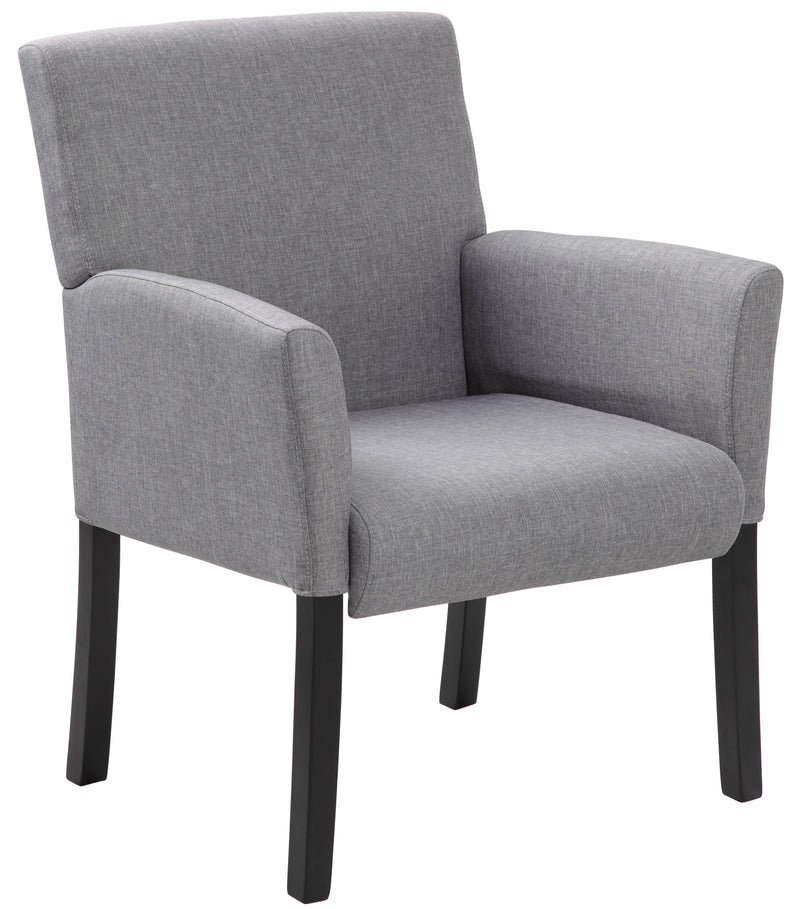 Boss Box Arm Guest, Accent or Dining Chair w/Black Base (B659-MG) Each