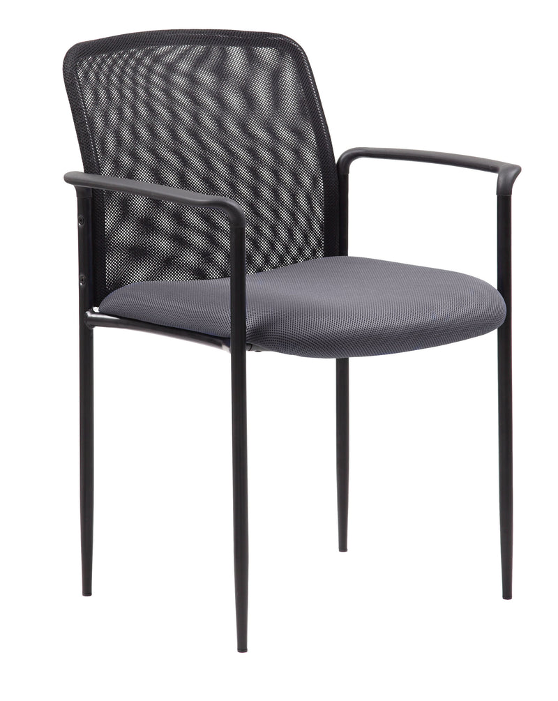 Boss Stackable Mesh Guest Chair, Gray (B6909-GY) Each