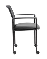 Boss Mesh Guest Chair with Casters, Black (B6909R-CS) Each