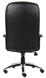 Boss High Back LeatherPlus Chair w/Chrome Base (B7301C) Each