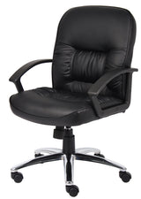 Boss Mid Back LeatherPlus Chair (B7306) Each