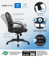 Boss Mid Back LeatherPlus Chair (B7306) Each
