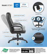 Boss Executive High Back LeatherPlus Chair (B7501) Each