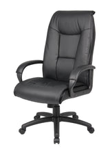 Boss Executive Leather Plus Chair w/Padded Arm (B7601) Each