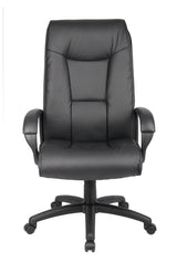 Boss Executive Leather Plus Chair w/Padded Arm (B7601) Each