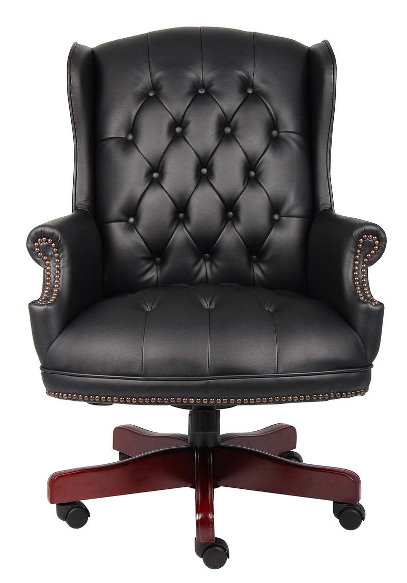 Boss Wingback Traditional Chair In Black (B800-BK) Each