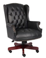 Boss Wingback Traditional Chair In Black (B800-BK) Each
