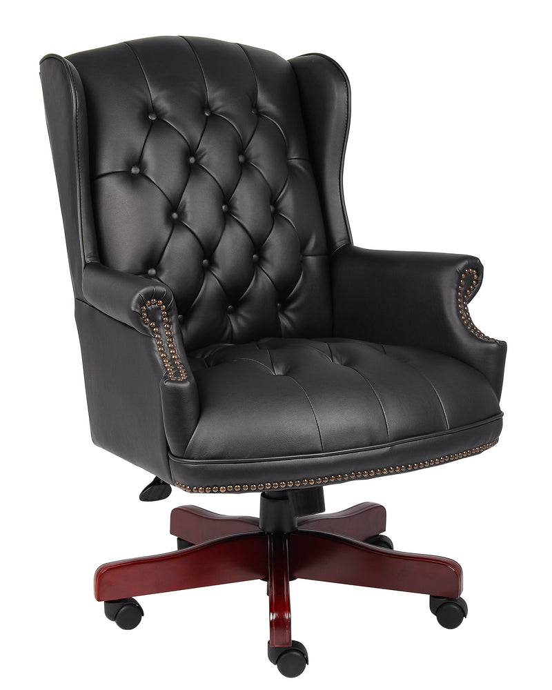 Boss Wingback Traditional Chair In Black (B800-BK) Each