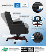 Boss Wingback Traditional Chair In Black (B800-BK) Each