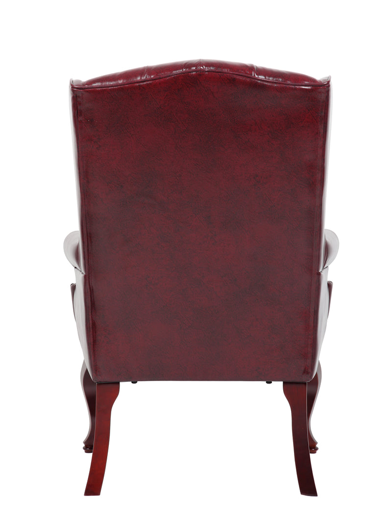 Boss Wingback Traditional Guest Chair In Burgundy (B809-BY) Each