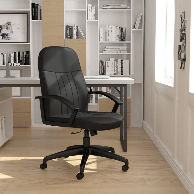 Boss Mid Back Fabric Managers Chair In Black (B8306-BK) Each