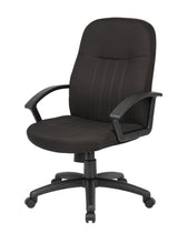 Boss Mid Back Fabric Managers Chair In Black (B8306-BK) Each