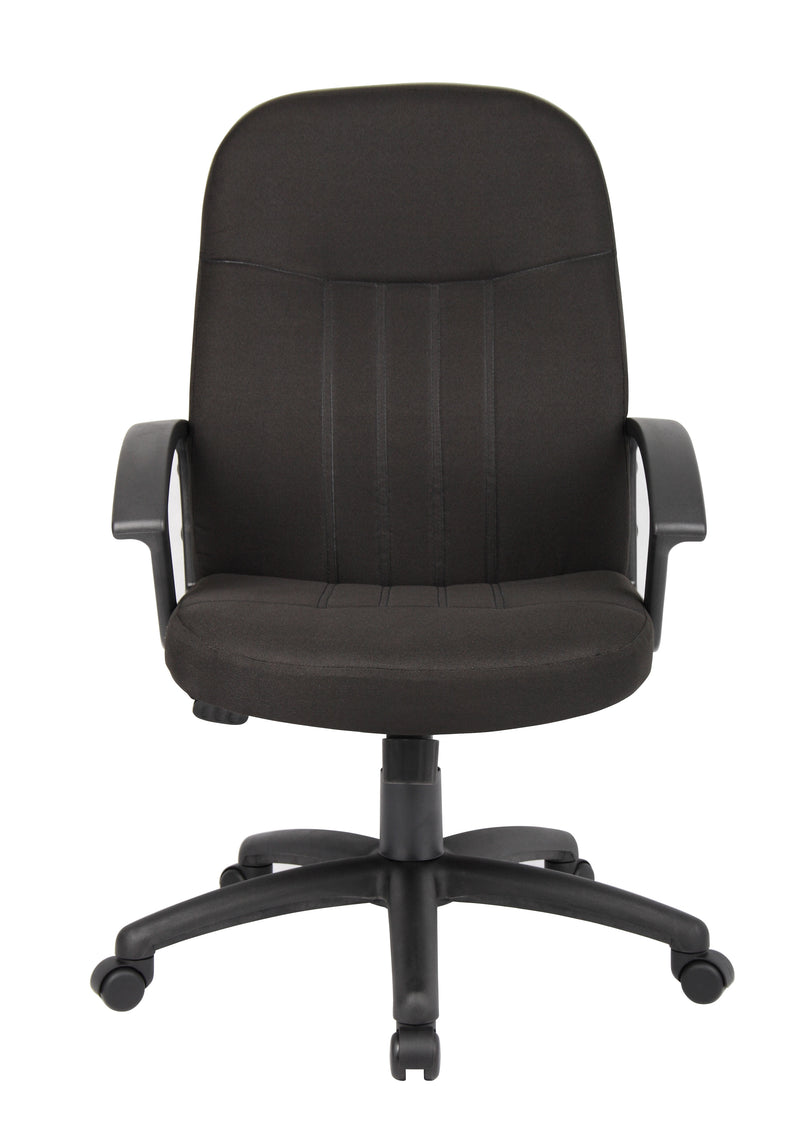 Boss Mid Back Fabric Managers Chair In Black (B8306-BK) Each