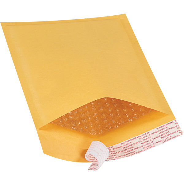 6 x 10" Kraft (25 Pack) #0 Self-Seal Bubble Mailers (B853SS25PK) Case Of 25