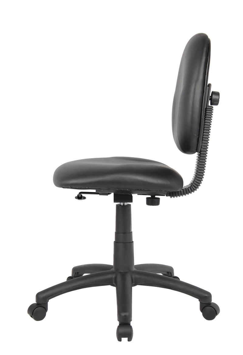 Boss Diamond Task Chair In Black Antimicrobial Vinyl (B9090-CS) Each