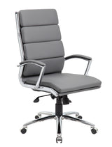 Boss Executive CaressoftPlus Chair with Metal Chrome Finish, Gray (B9471-GY) Each
