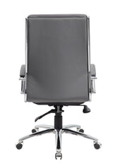 Boss Executive CaressoftPlus Chair with Metal Chrome Finish, Gray (B9471-GY) Each