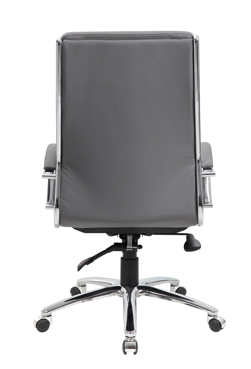 Boss Executive CaressoftPlus Chair with Metal Chrome Finish, Gray (B9471-GY) Each