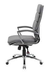 Boss Executive CaressoftPlus Chair with Metal Chrome Finish, Gray (B9471-GY) Each