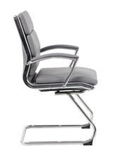 Boss Executive CaressoftPlus Chair with Metal Chrome Finish, Guest Chair, Gray (B9479-GY) Each