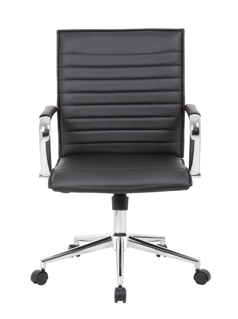 Boss Black Vinyl Hospitality Chair (B9533C-BK) Each